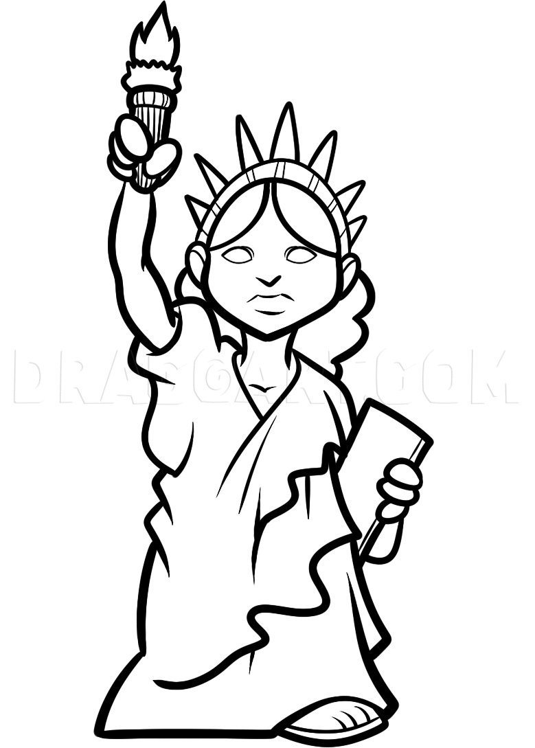 statue of liberty drawing easy