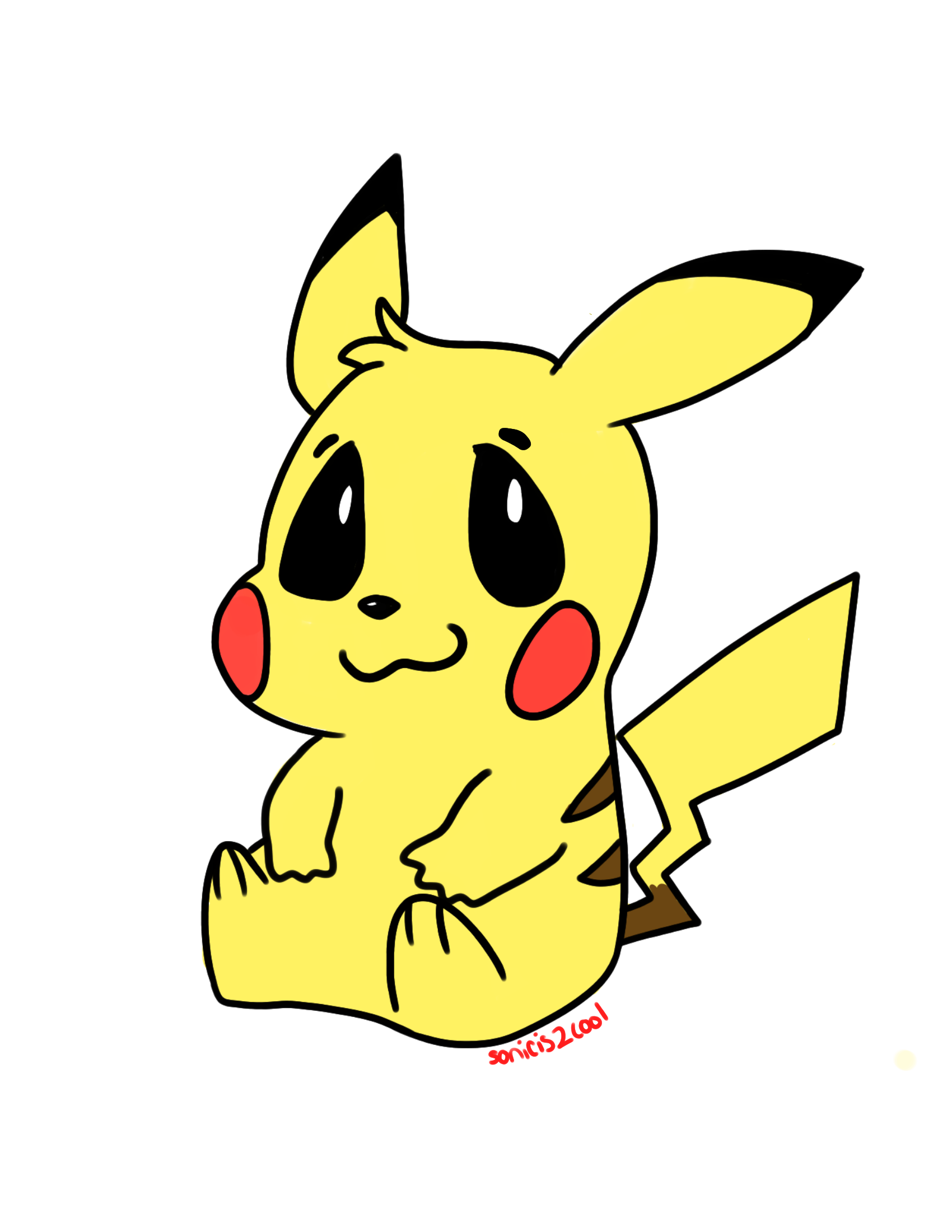 Chibi Pikachu Drawing by hylianhedgie - DragoArt