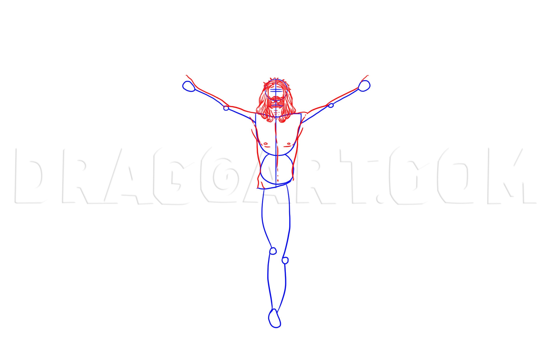 How To Draw Jesus On The Cross Step By Step Drawing Guide By Dawn Dragoart Com