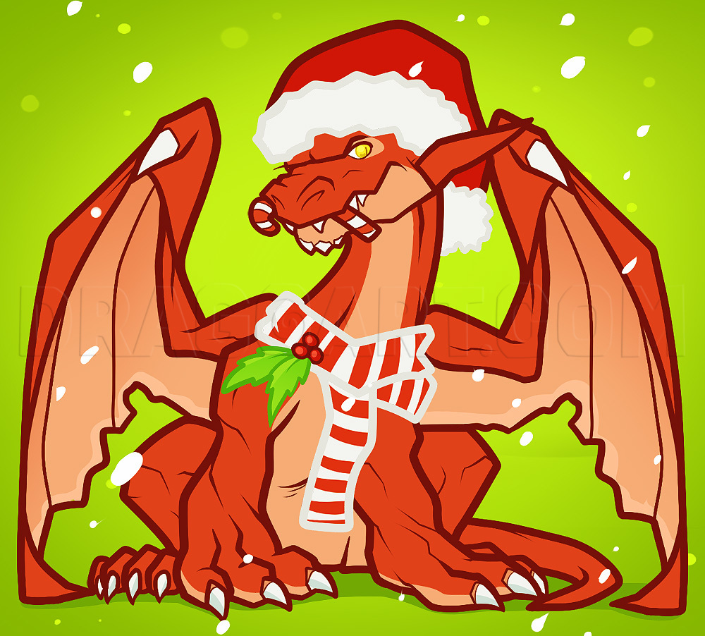 How to Draw a Christmas Dragon, Christmas Dragon