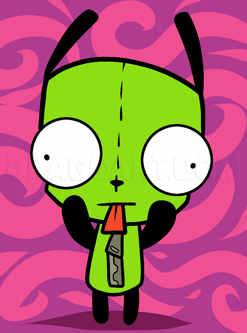 drawings of gir from invader zim