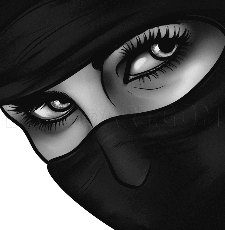 ninja mask drawing