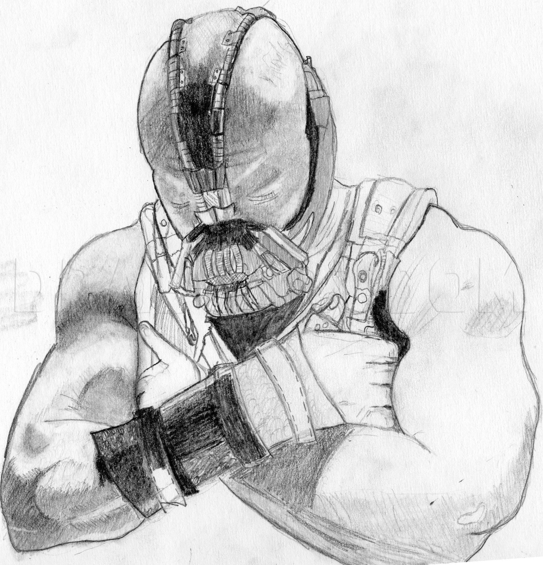 How To Draw Bane From The Dark Knight Rises Drawing Step By Step By 