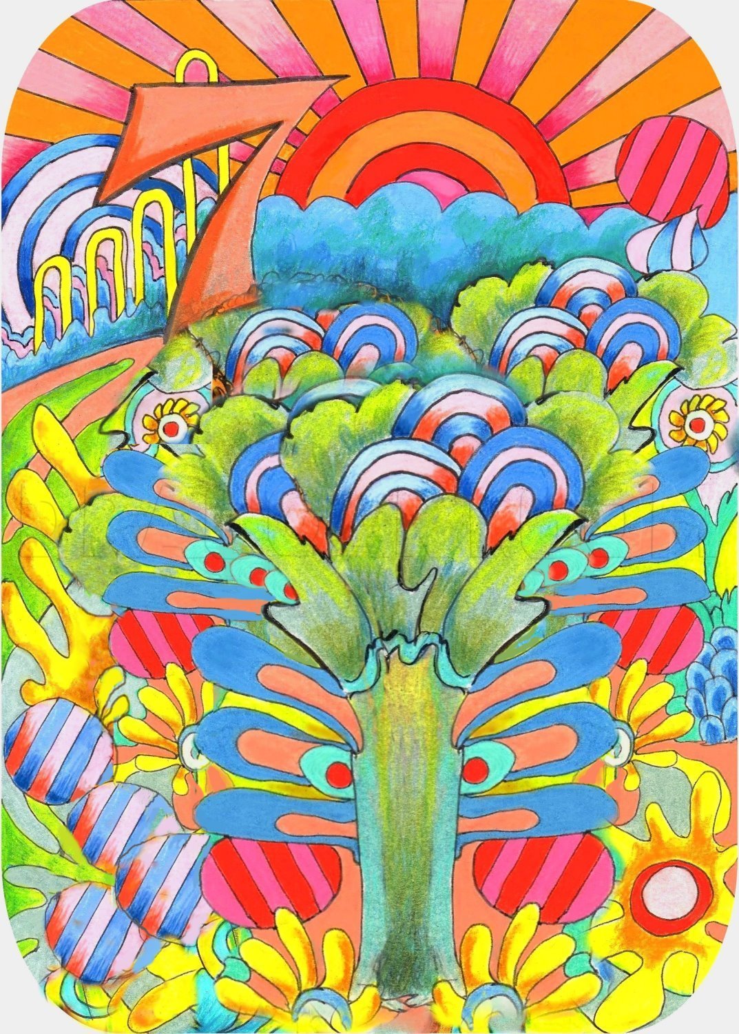 simple psychedelic drawings