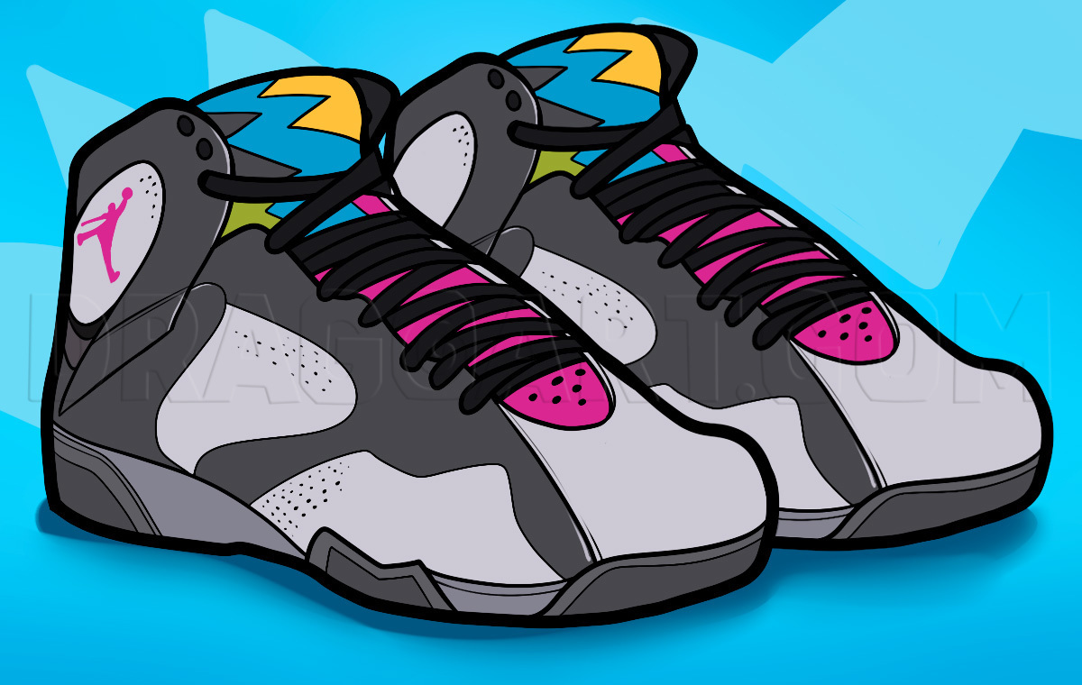 How To Draw Air Jordan Bordeaux Air Jordans Step by Step