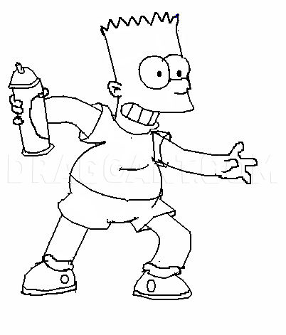 How To Draw Bart Simpson Step By Step Drawing Guide By Punkrockmariobros Dragoart Com