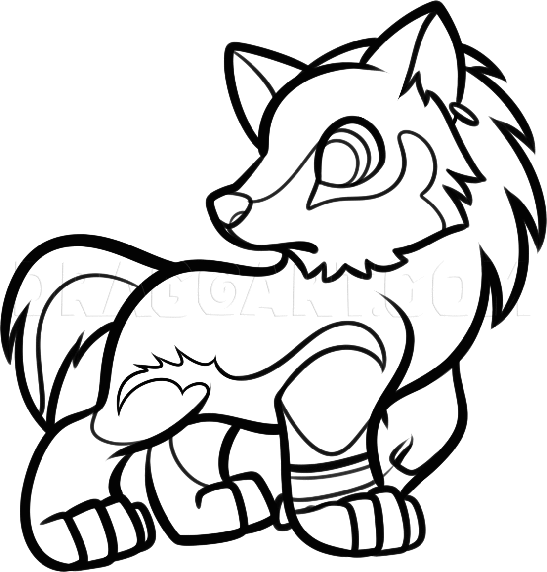 how to draw chibi wolf