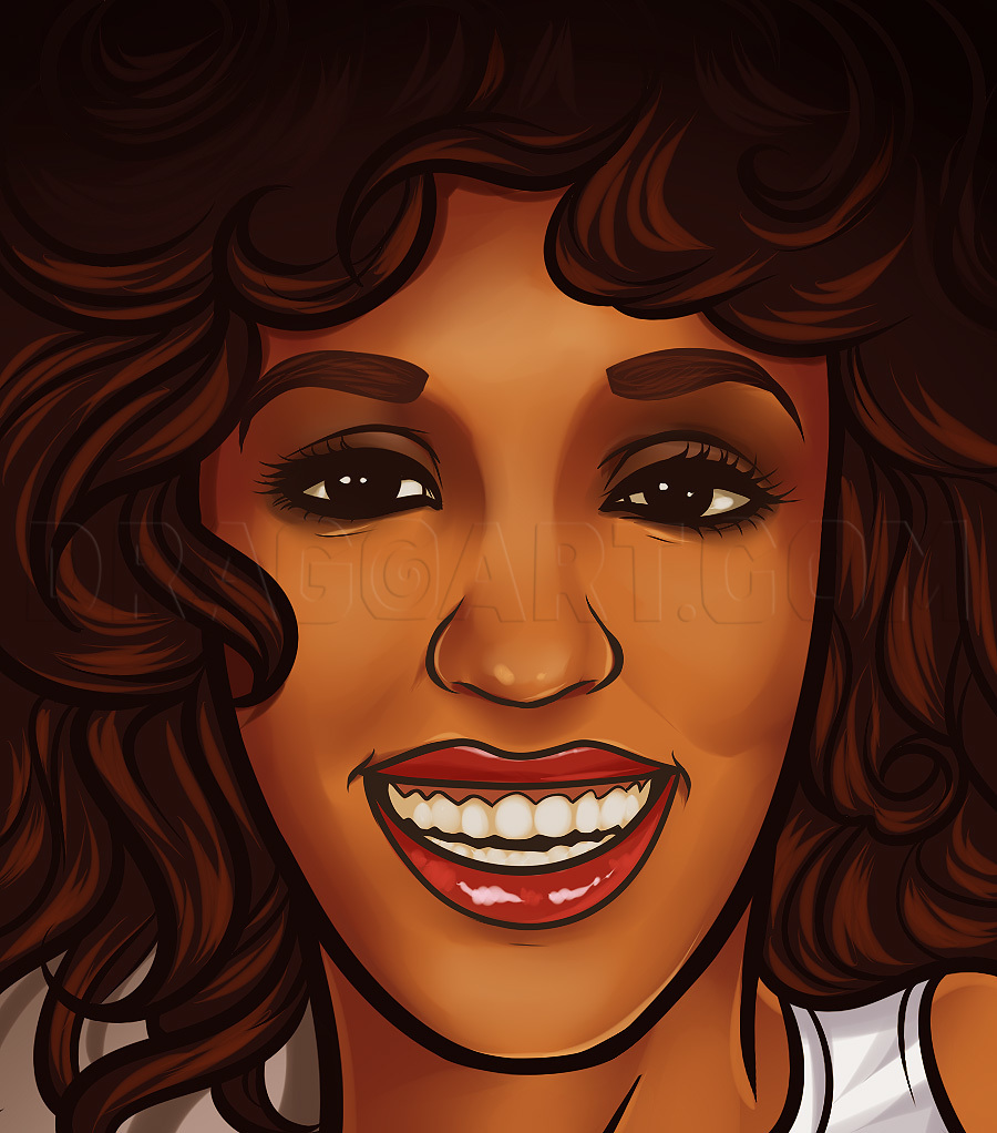 How to Draw Whitney Houston, Whitney Houston