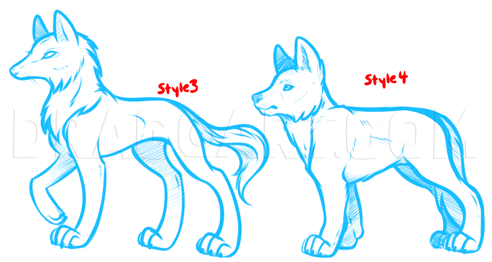 How to draw an anime dog  Step by step Drawing tutorials