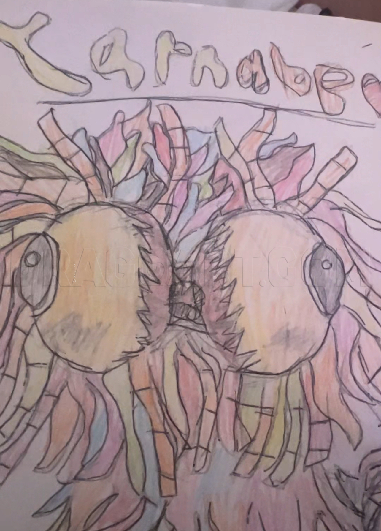Drawing of Yarnaby from Poppy playtime