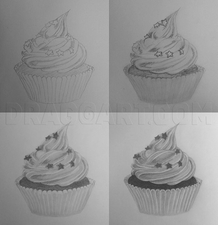 How To Draw Cupcakes Drawing Step By Step By Mariealessandra DragoArt