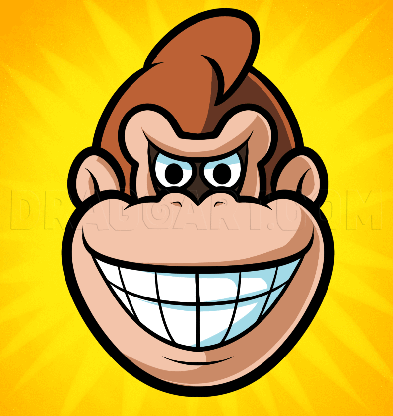 How To Draw Donkey Kong Easy, Step by Step, Drawing Guide, by Dawn