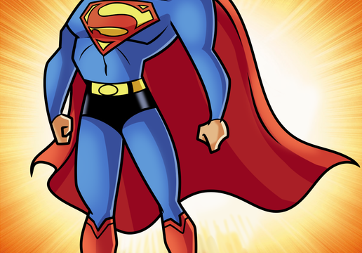 super man cartoon drawing