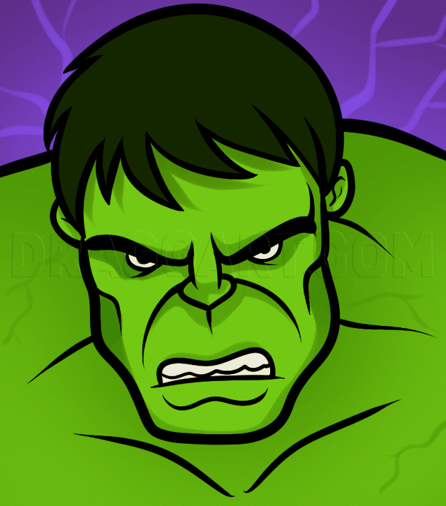 hulk cartoon drawing