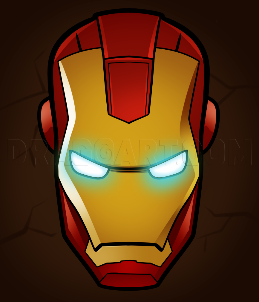 iron man sketch in color