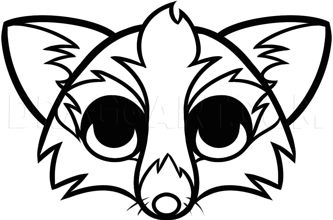 how to draw a fox face step by step