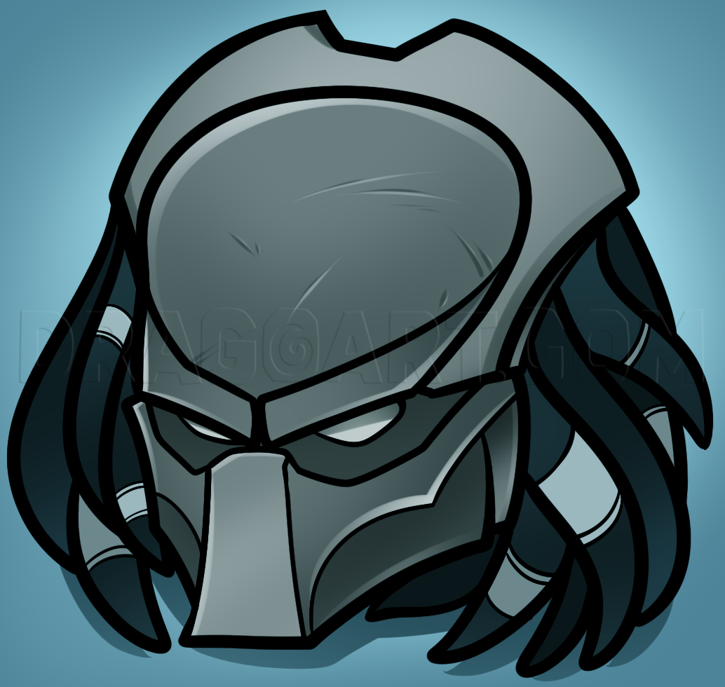 predator head drawing