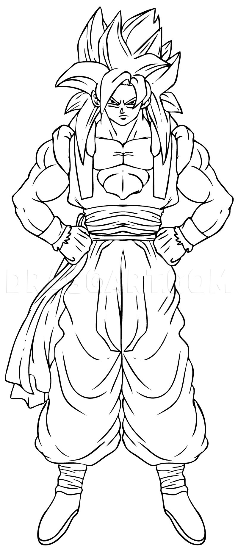 How to draw Gogeta SSj4 Full Body  VERY detailed Tutorial! 