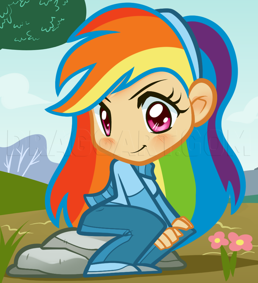 cute human rainbow dash