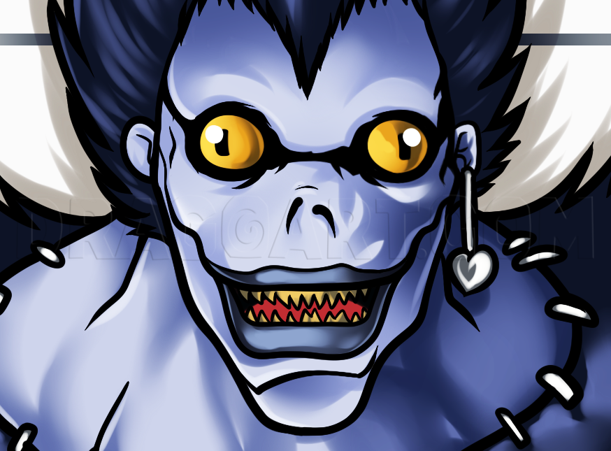 How To Draw Ryuk Easy, Death Note, Step by Step, Drawing Guide, by Dawn