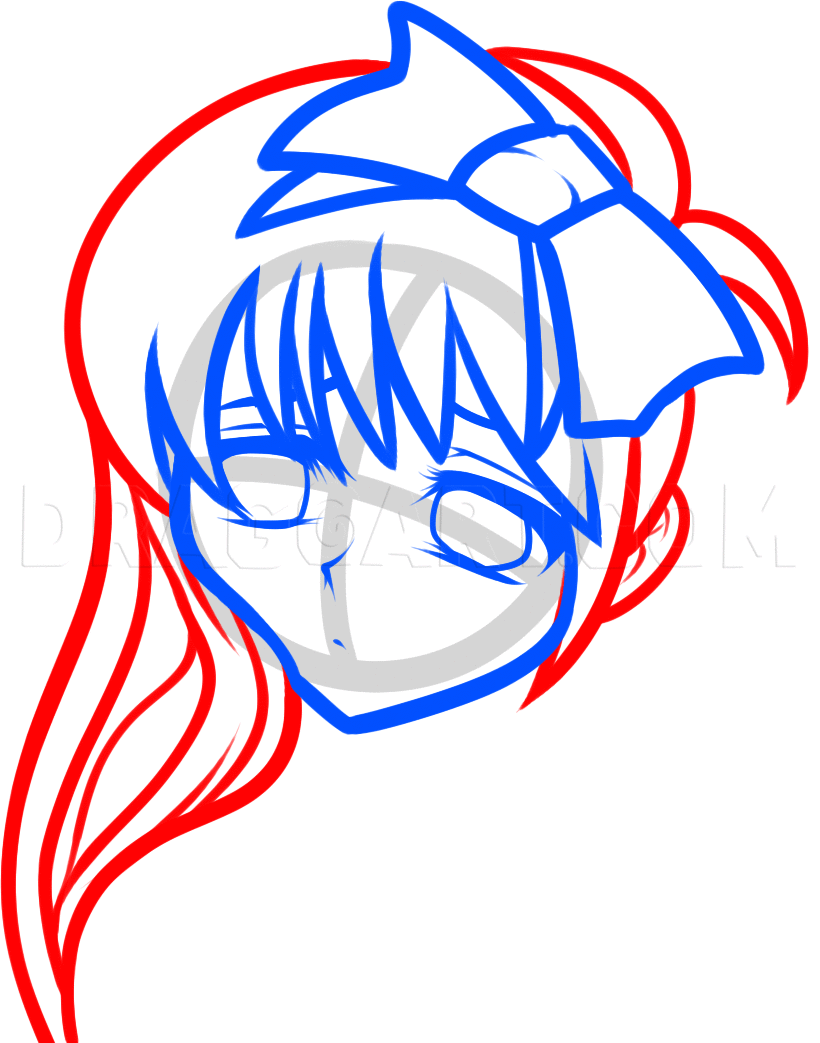 how to draw anime girl face crying