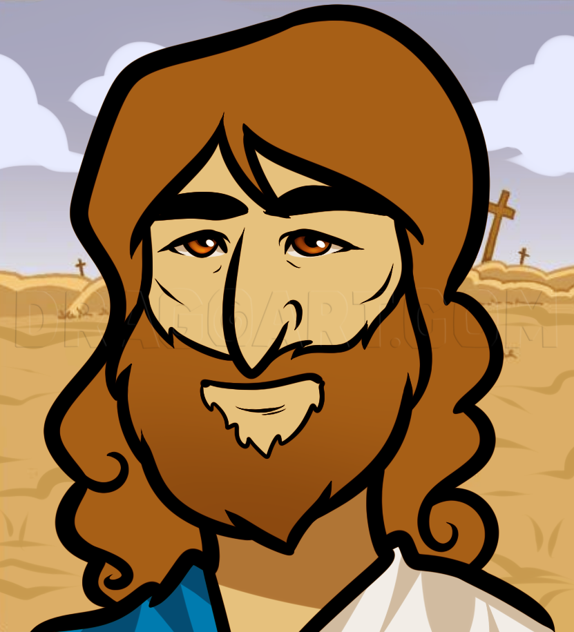 jesus cartoon face