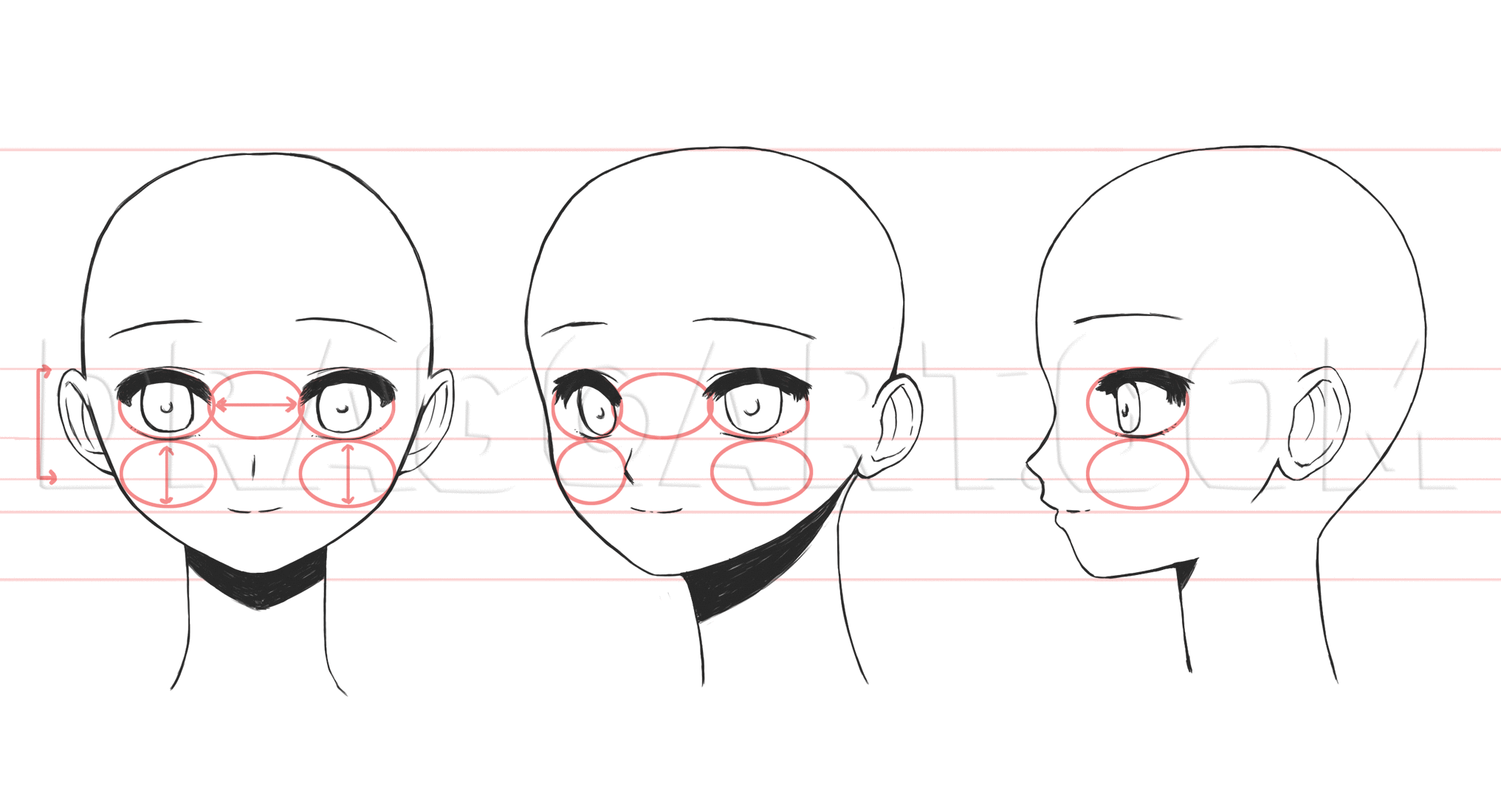 Featured image of post How To Draw Anime Faces For Beginners Step By Step - Draw the entire shape of the head first.