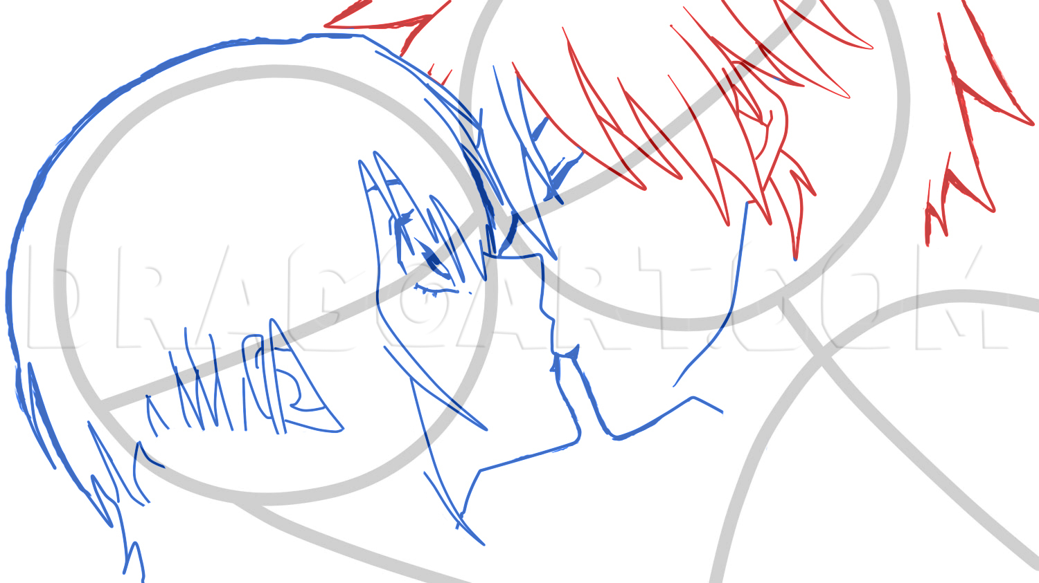 anime couples kissing coloring pages