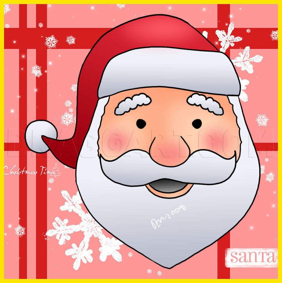 How To Draw Santa Claus Face: Containing 30 Simple And Basic