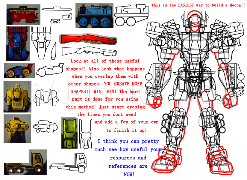 How To Draw Mecha Draw Anime Robots Step By Step Drawing Guide By Kenshineien Dragoart Com