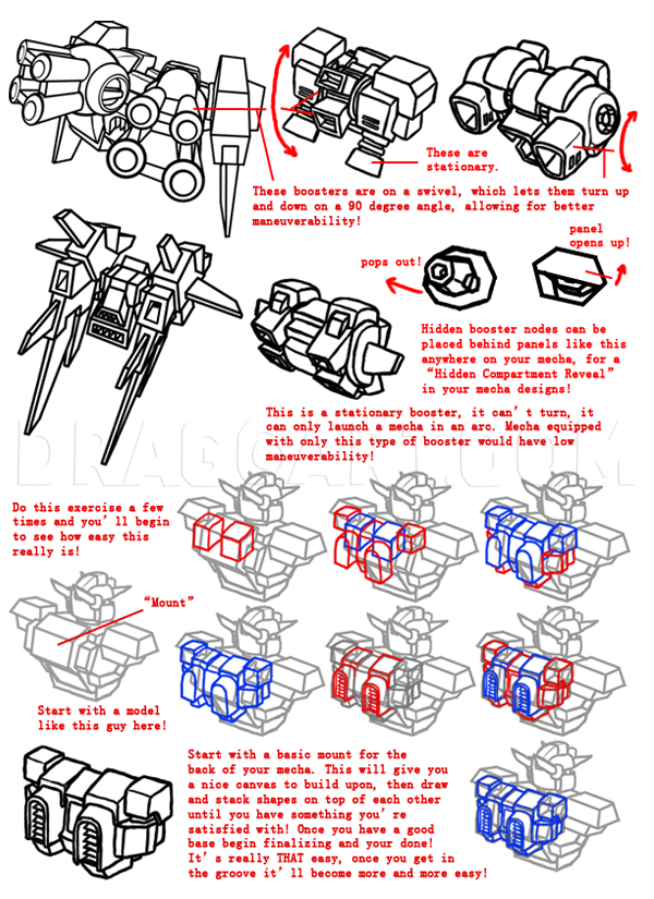 How To Draw Mecha Draw Anime Robots Step By Step Drawing Guide By Kenshineien Dragoart