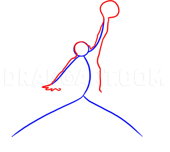 how to draw the jumpman logo