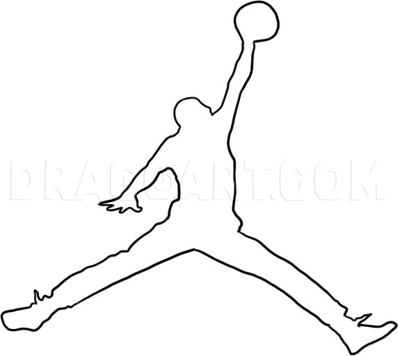 michael jordan dunk drawing