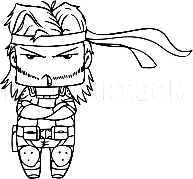 How To Draw Chibi Solid Snake, Step by Step, Drawing Guide, by Dawn