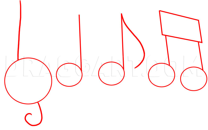 how to draw musical notes