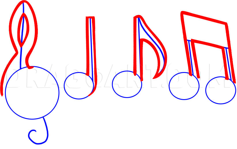 how to draw musical notes