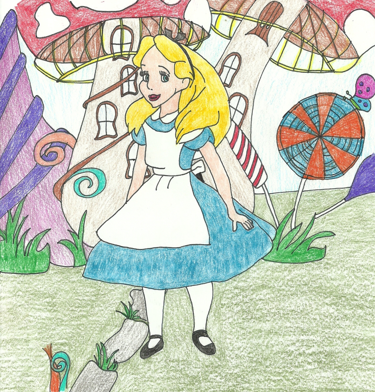 Alice In Wonderland Drawing by charlina68 DragoArt