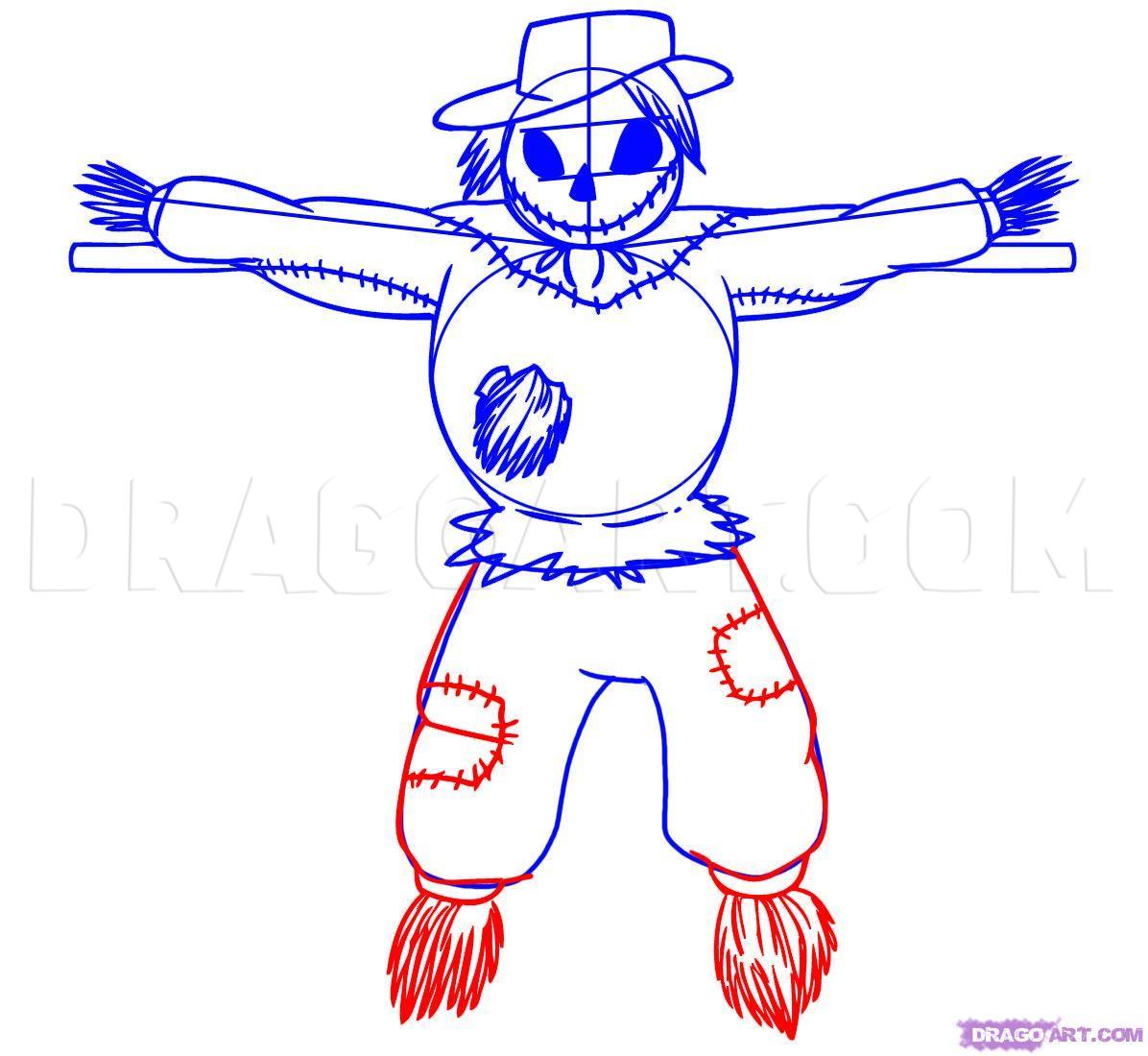 How To Draw A Scarecrow by Dawn | dragoart.com