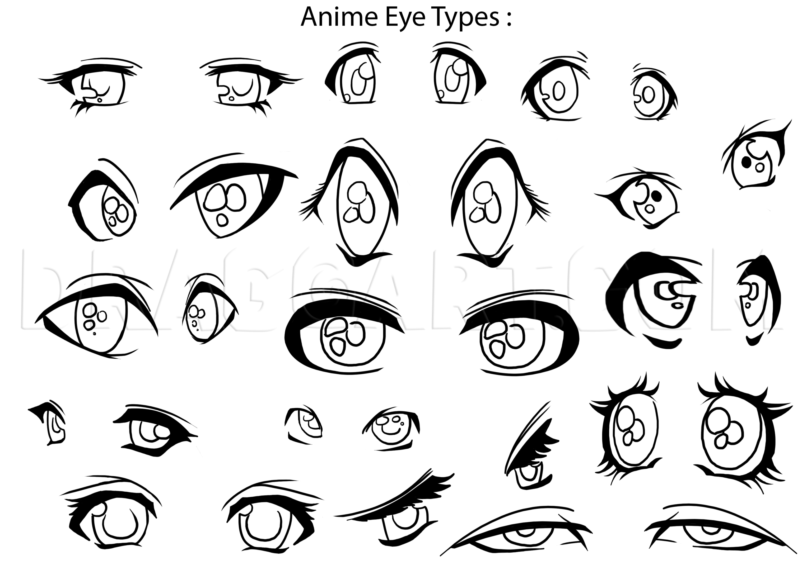 Anime Eyes Drawings