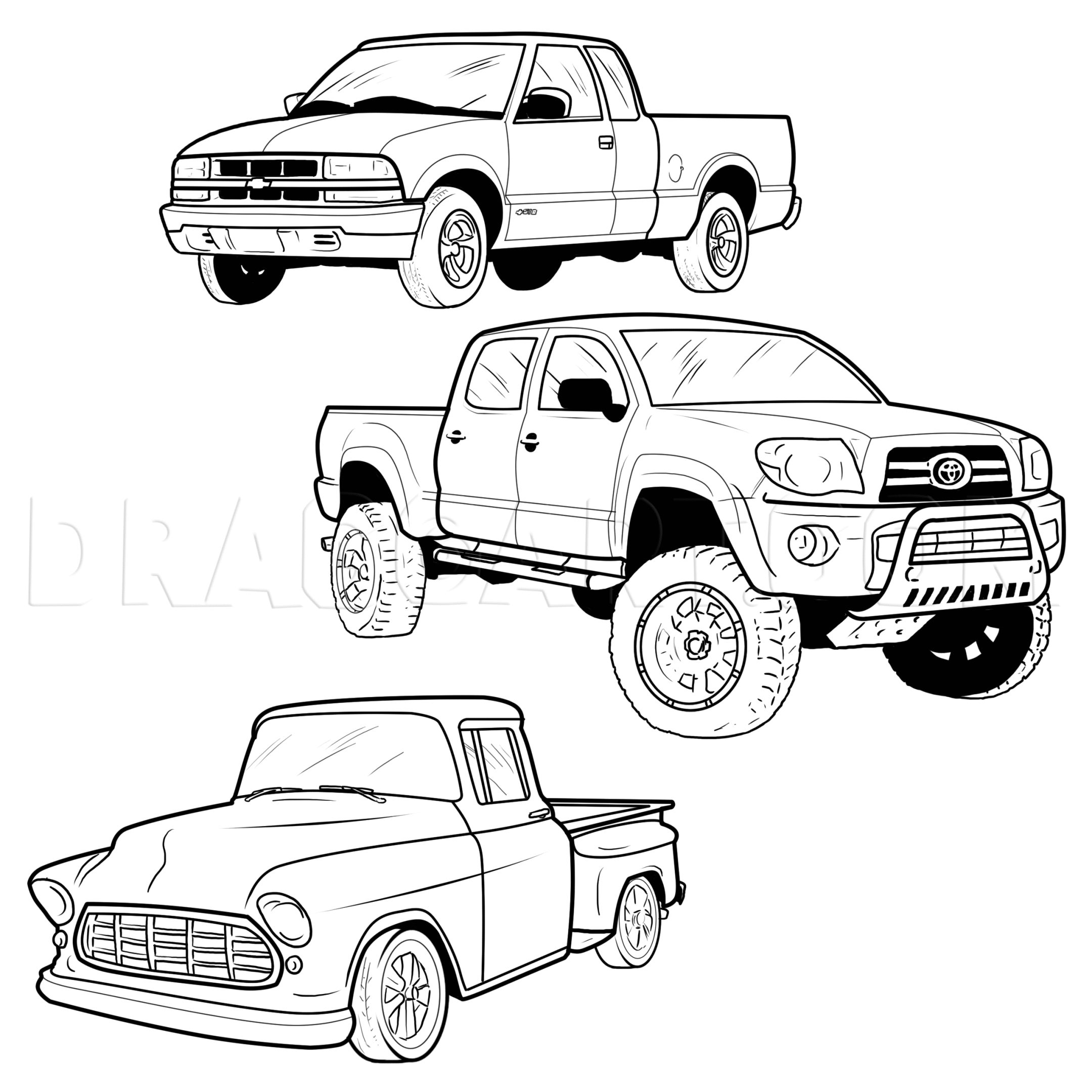 toyota pickup truck coloring pages