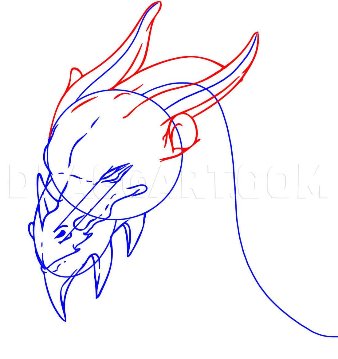 How To Draw A Dragon Head Step By Step For Beginners