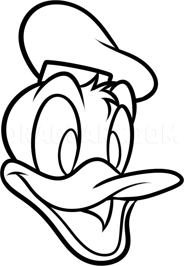 How To Draw Donald Duck Easy, Step by Step, Drawing Guide, by Dawn