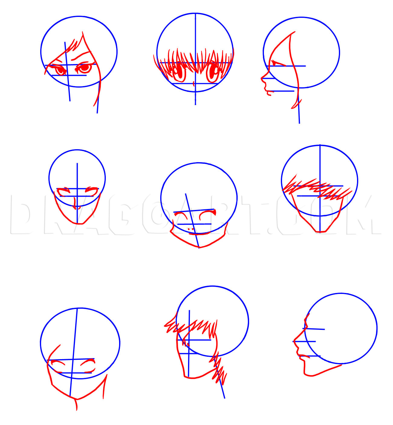 How To Draw Manga Faces by Dawn | dragoart.com