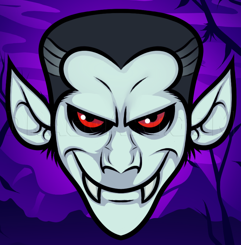 cartoon dracula face