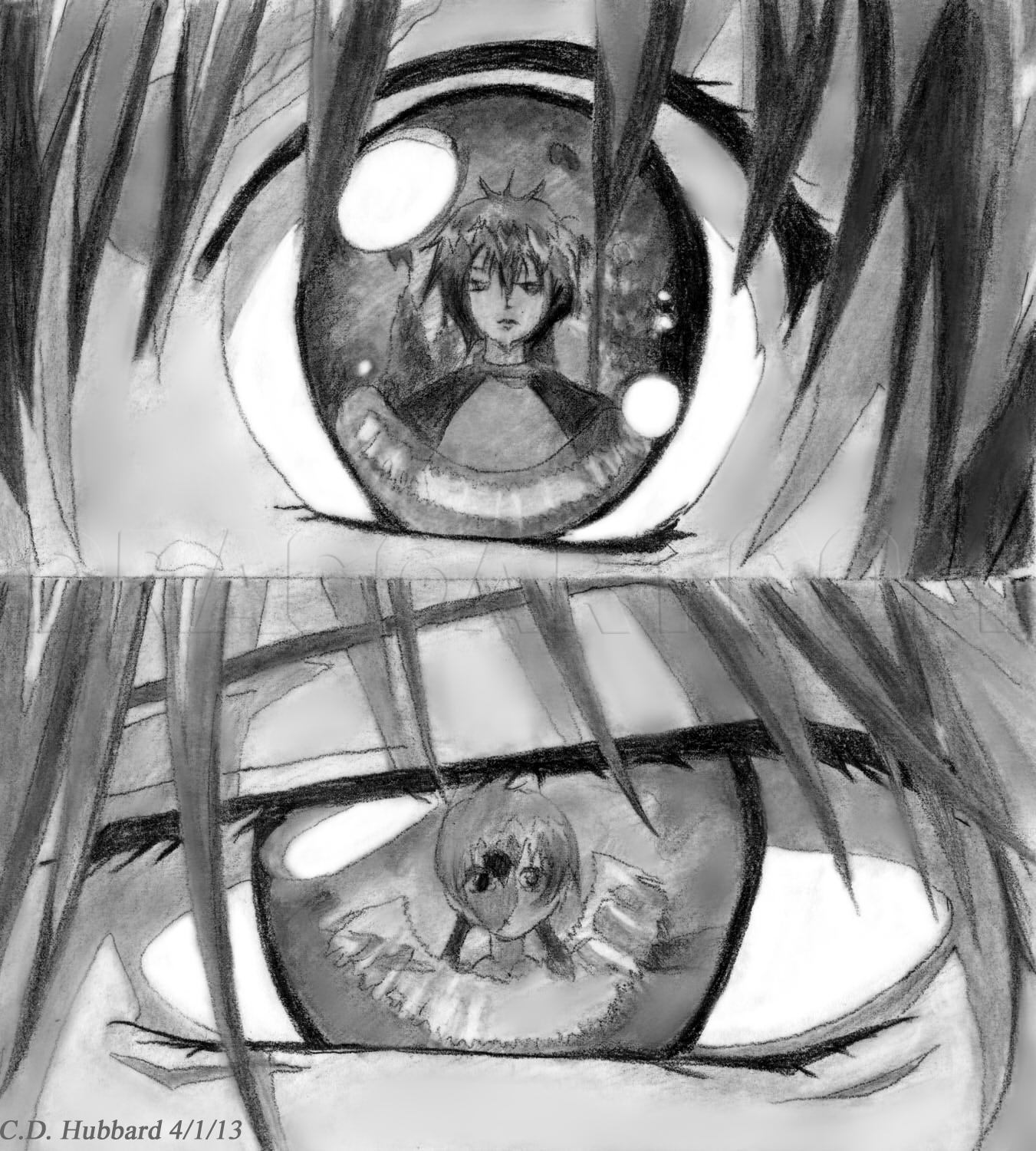 How to Draw Anime Eyes From Different Angles, Anime Outline