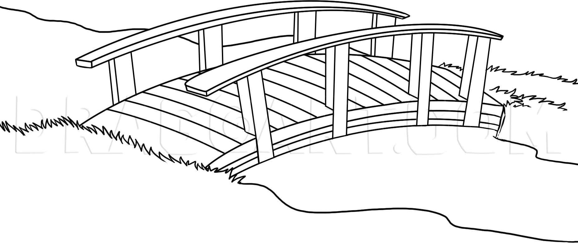 How To Draw A Bridge, Step by Step, Drawing Guide, by Dawn - DragoArt