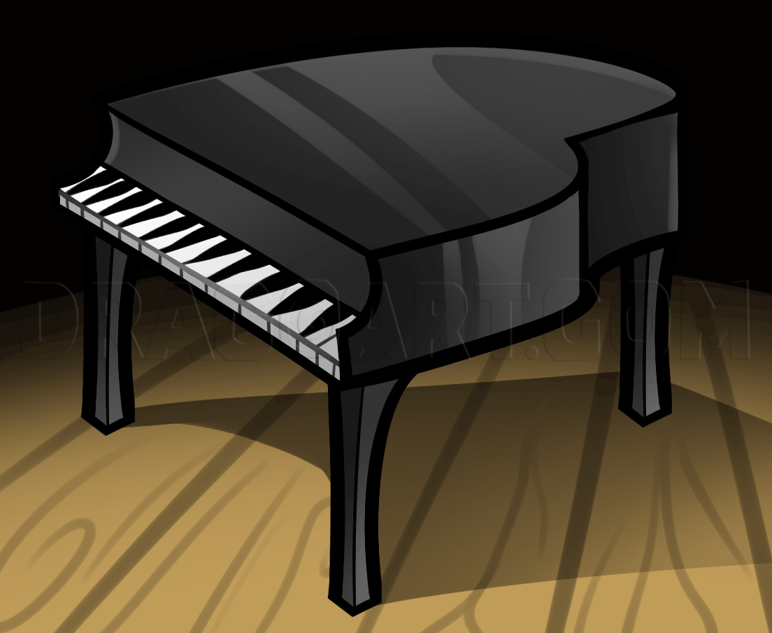 how to draw a piano keyboard