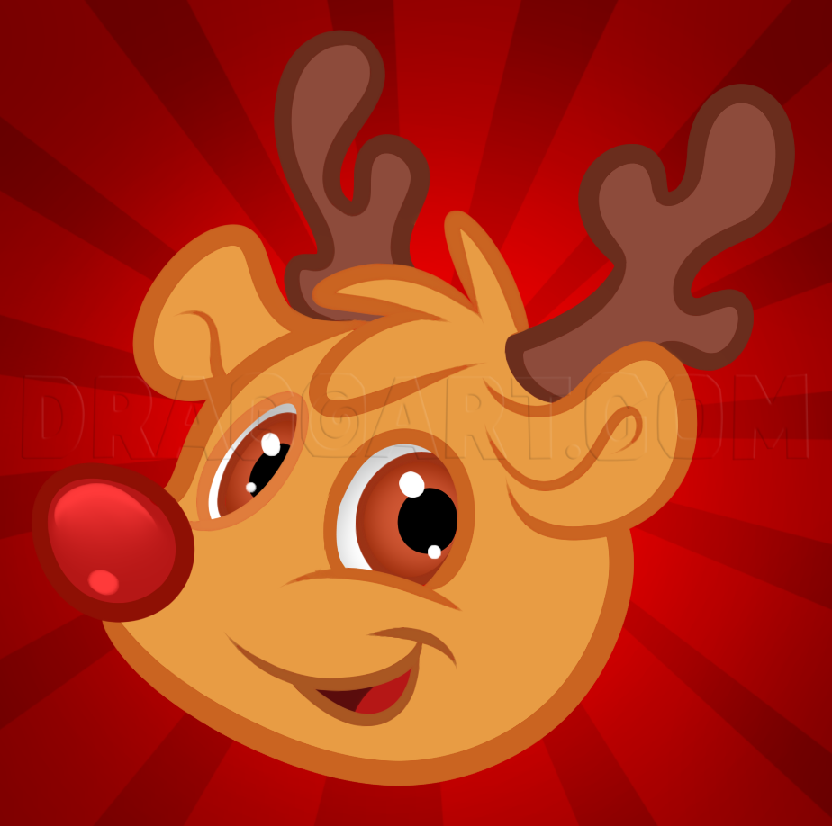 How To Draw Rudolph Easy, Step by Step, Drawing Guide, by Dawn - DragoArt