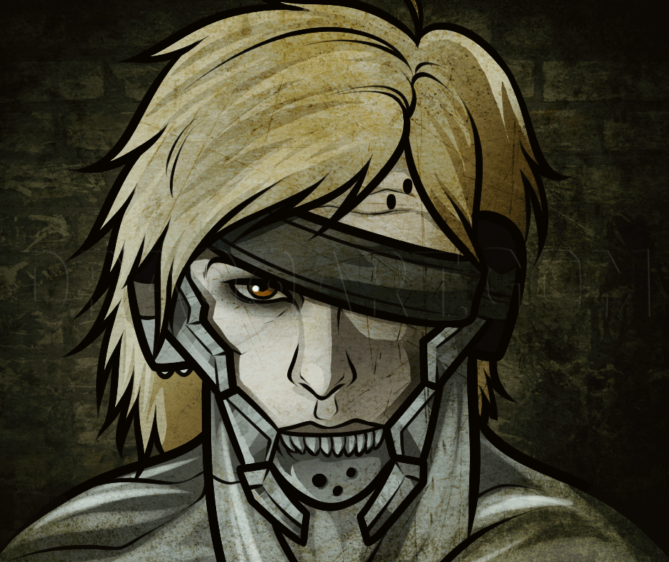 How To Draw Raiden, Raiden From Metal Gear Solid, Step by Step, Drawing