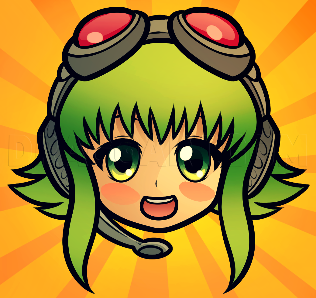 How To Draw Gumi Megpoid Gumi From Vocaloid Step By Step Drawing Guide By Dawn Dragoart Com